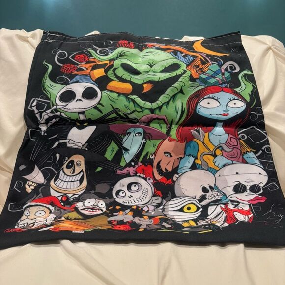 Nightmare Before Christmas Gang Sally & Jack Reusable Shopping Bag Tote NWT - Picture 1 of 4